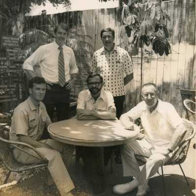 Unknown men in a yard