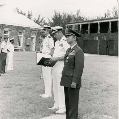 U.S. Army General and U.S. Navy Rear Admiral at Fort Zachary Taylor