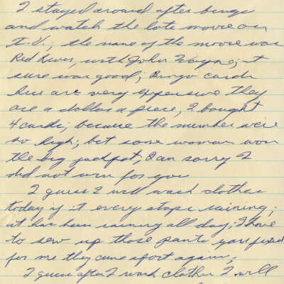 Letter from Naval Air Station Key West during Cuban Missile Crisis