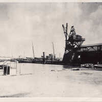 A Pile Driver Repairing Pier A at the Key West Naval Station