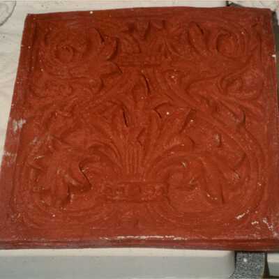 A square piece of the terra cotta detail work.