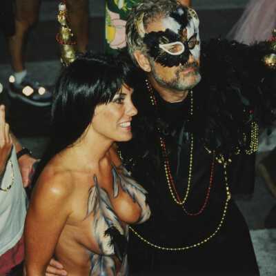 Unknown people dressed up.