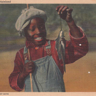 Young boy with fish