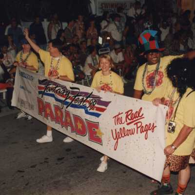 FF banner in the parade.