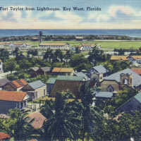 Air View of Fort Taylor from Lighthouse, Key West, Florida