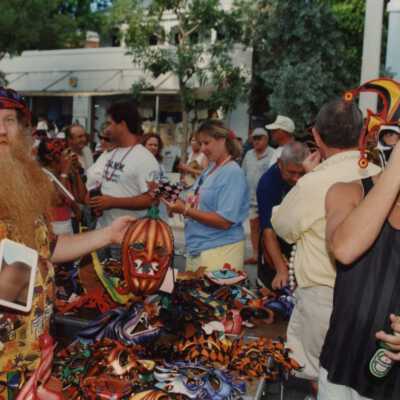 A vendor at the FF street parade.