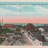 Bird’s-Eye View, Showing U.S. Naval Station and Post Office, Key West, Florida