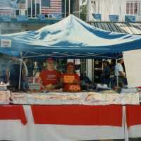 A vendor at the FF street fair.