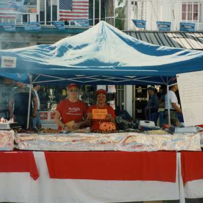A vendor at the FF street fair.