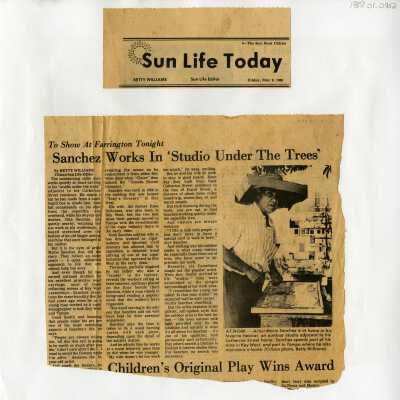 Newspaper Article about Mario Sanchez