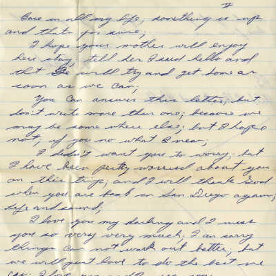 Letter from Naval Air Station Key West during Cuban Missile Crisis