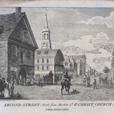 Second Street, North from Market Street & Christ Church, Philadelphia