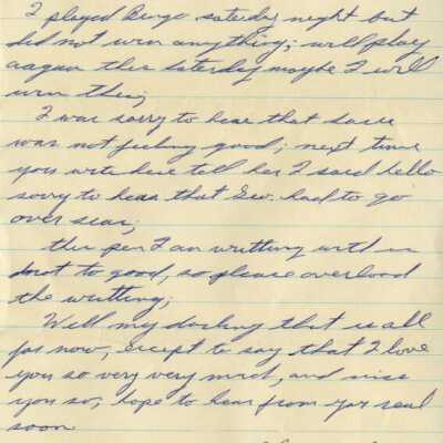 Letter from Naval Air Station Key West during Cuban Missile Crisis: Copyright: © Key West Art & Historical Society