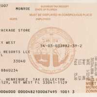          Business Tax Receipt Atlantic Shores; Copyright: @ Key West Art & Historical Society; Origformat: Print-Photographic
   