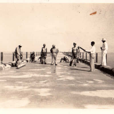 Old Seven Mile Bridge construction