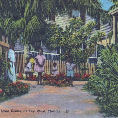 A Typical Lane Scene, at Key West, Florida