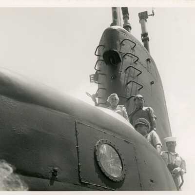 Unknown people on a ship