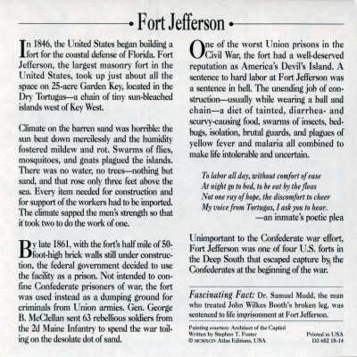 Fort Jefferson American Civil War Commemorative Card: Copyright: © Key West Art & Historical Society; Origformat: Artifact