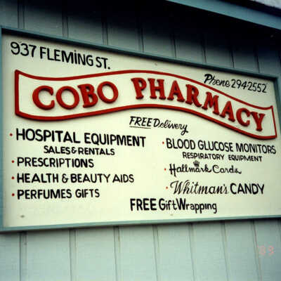 Cobo Pharmacy Sign