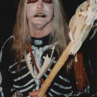 An unknown man dressed up.