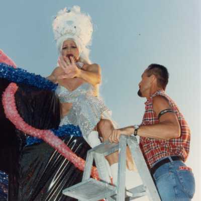 Unknown person dressed up.