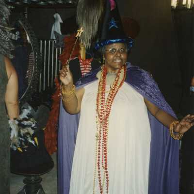 An unknown lady dressed up.