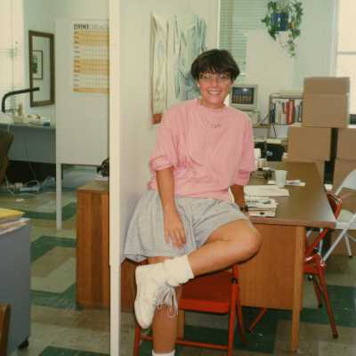 Unknown woman in an office.