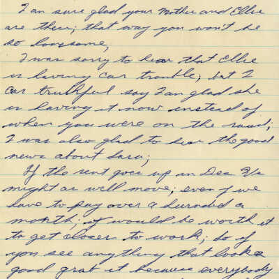 Letter from Naval Air Station Key West during Cuban Missile Crisis