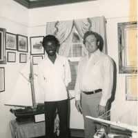 Alton Lowe at the Albert Lowe Museum, Green Turtle Cay