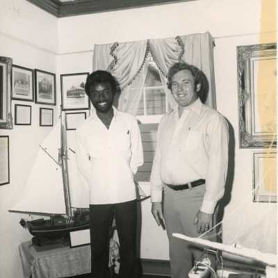 Alton Lowe at the Albert Lowe Museum, Green Turtle Cay