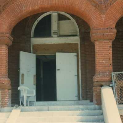 Looking into the front door.