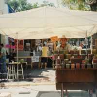 A vendor at the FF street fair.