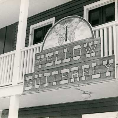 A sign that reads Yellow Butterfly