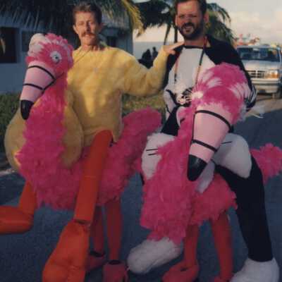 Unknown men dressed up.