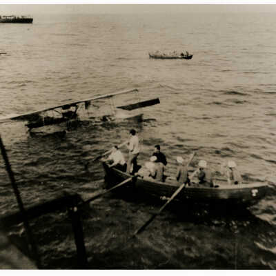 Wreckage and Rescue of John A.D. McCurdy and Airplane