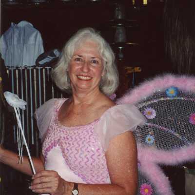 An unknown lady dressed up.