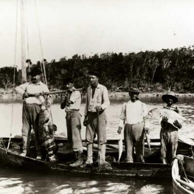 Unknown Men in a Skiff