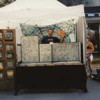 A vendor at the FF street fair.