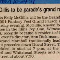 An article in the Key West Citizen that reads McGill is to be parade