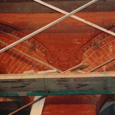 Terra cotta and brick detail work on the exterior.