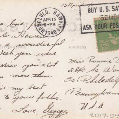 Cartoon of a sailor chasing a hula girl with a lawnmower: © Key West Art & Historical Society