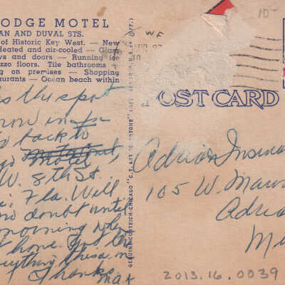 Key Lodge Motel, Key West, Florida: © Key West Art & Historical Society