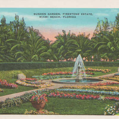 Sunken Garden, Firestone Estate, Miami Beach, Florida