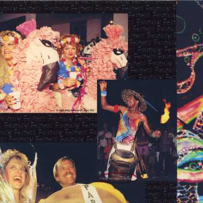 Page 50 and 51 of a magazine blown up and put on glossy paper.