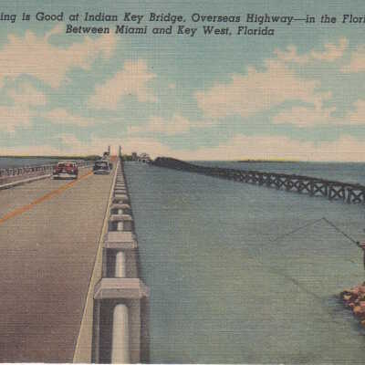 Fishing is Good at Indian Key Bridge, Overseas Highway - in the Florida Keys