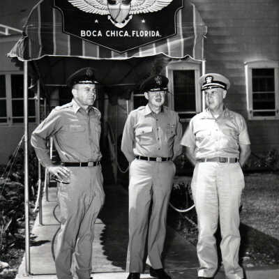 Colonel M.N. McCar, Brigadier General J.E. Briggs and Captain C.C. Adell