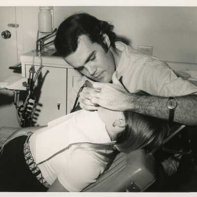 An unknown child at the dentist