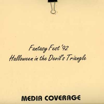 Fantasy Fest 1992 media coverage by Stuart Newman associates.