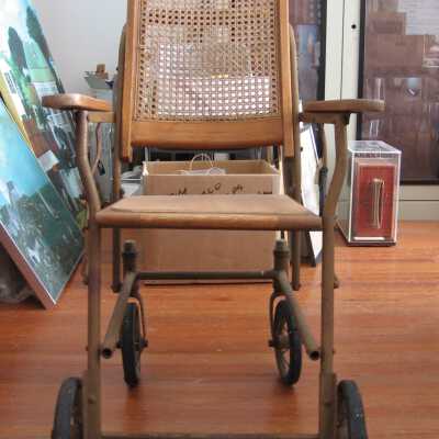 Wood and Cane Wheelchair