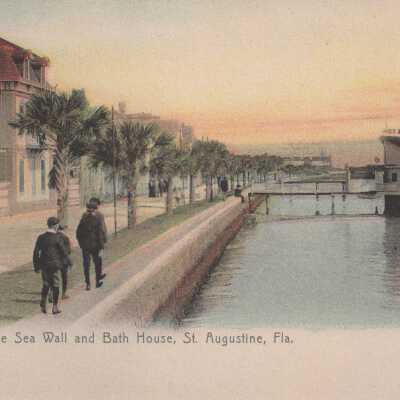 The Sea Wall and Bath House, St. Augustine